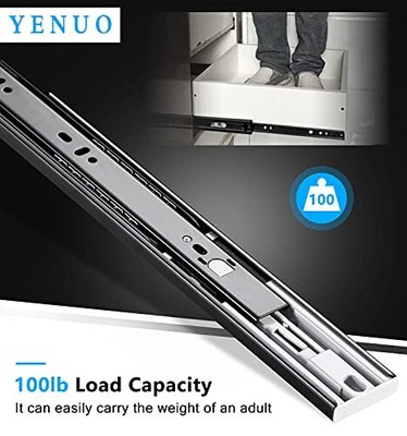 Push to Open Drawer Slides Full Extension Handleless Side Mount 12 14 16 18 2...