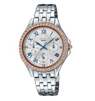 Casio Sheen Swarovski Crystals Bezel Ladies Watch SHE-3062SG