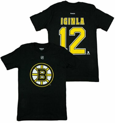 Футболка Reebok NHL Youth Boston Bruins Jarome Iginla #12 Player, черная