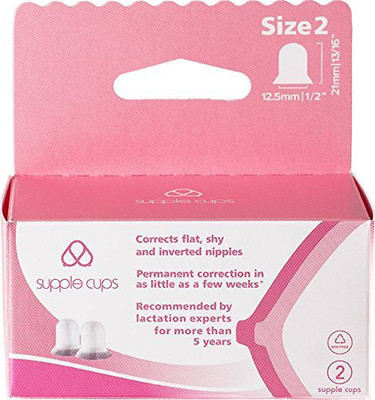 Supple Cups for Flat, Shy and Inverted Nipples Size 2