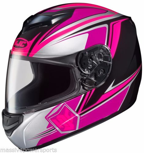 Women's Graphic Bell Zipper Motorcycle Bike Helmet Pink Size
