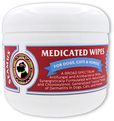 Seamus Medicated Pet Wipe - Chloroxylenol and Ketoconazole – Anti-fungal & - A