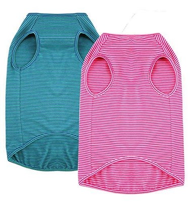 Dog Summer T-Shirts X-Small (Pack of 1) Green+Pink(1 Pack include 2 pcs)