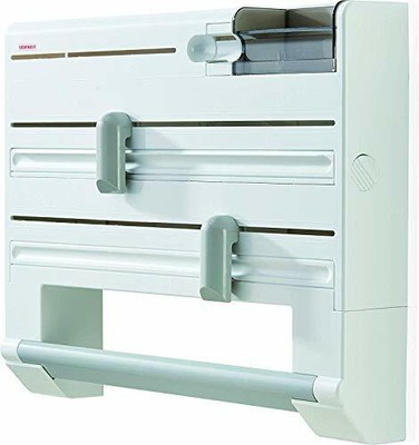 Leifheit Wandrollenhalter bewährter Schneidabroller Folienschneider Rollenhalter