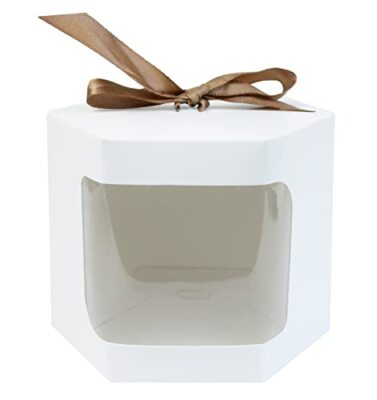 Emartbuy Sacchetti regalo esagonali in carta resistente, 10 cm x 10 cm x (F1Q)