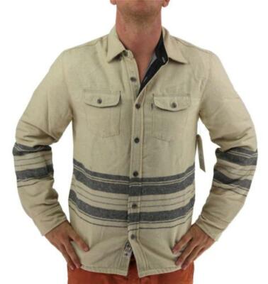 

НОВАЯ МУЖСКАЯ РУБАШКА LEVIS SHAN CLASSIC ШЕРСТЯНАЯ РУБАШКА В ПОЛОСКУ С ДЛИННЫМ РУКАВОМ BISCOTTI 3LDLW205
