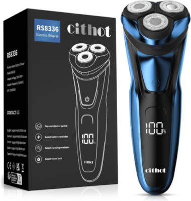 CITHOT Rasoio Elettrico Barba Con 3D Testine Rotanti IPX7 Impermeabile...