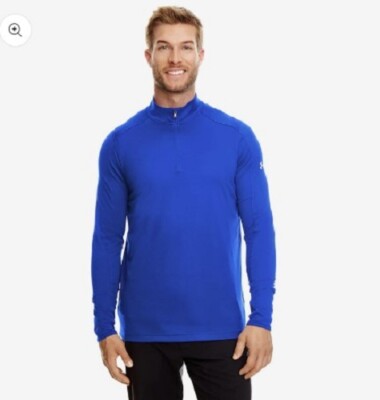 UNDER ARMOUR MENS UA TECH 1/4 ZIP SHIRT PULLOVER BLUE #1300131-NWT
