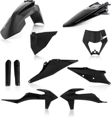 Acerbis 2791540001 Full Plastic Kit - Black Front | Rear | Side 1403-3127