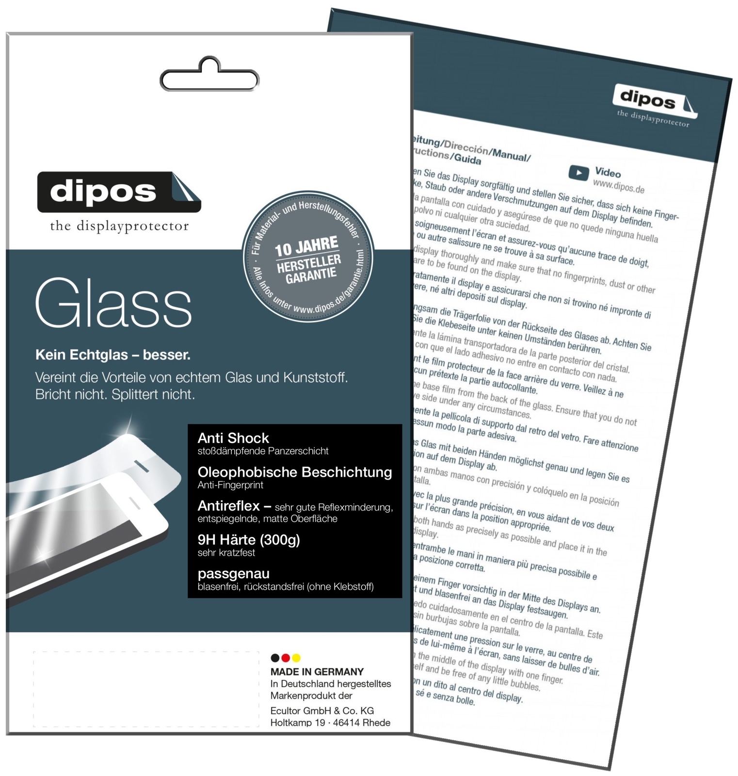 Bruni 2x Proteggi Schermo Per Asus Transformer Book TX300 Pellicola Protettiva