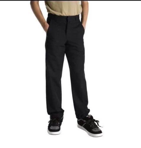 Dickies×ARKnets Dickies Boys Silver Gray Pant Flat Front 56562-SVG School