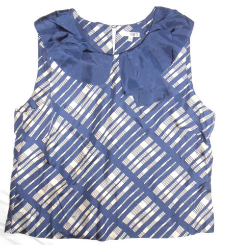 Hobbs London Essie Blouse Imperial Blue Floral Career Preppy