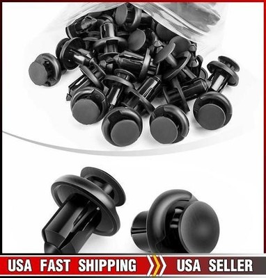 100Pcs Bumper Clips 10mm Car Hole Fastener Fender Push Plastic Bumper Clips US