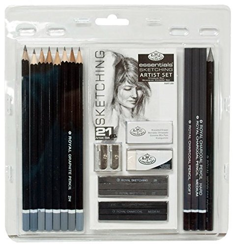 Royal & Langnickel RART-200 Essentials Sketching Pencil Set, 21-Piece