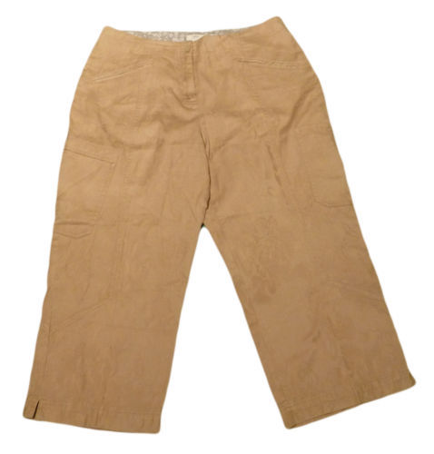 J Jill Brown Washed Chino Pants Womens Size 8 30x28 Pockets