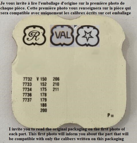 Valjoux 7730 7731 7733 7734 7736 232 234 237 Venus 150 175 179 188 200 206