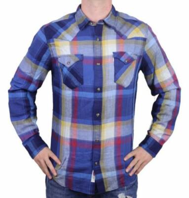 

НОВАЯ МУЖСКАЯ РУБАШКА LEVIS CLASSIC DATSUM TWILL С ДЛИННЫМ РУКАВОМ TOTAL ECLIPSE 3LDLW1541, Blue/total eclipse