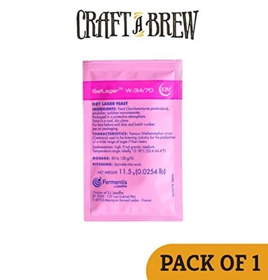 Craft A Brew - SafLager W-34/70 Yeast - German Lager Dry - For 1 PACK 