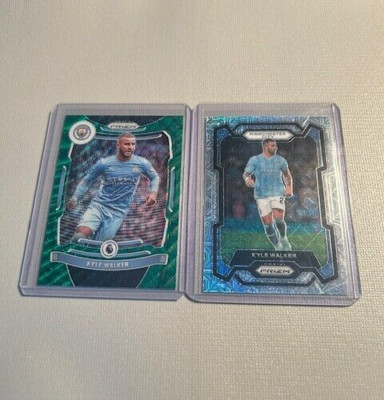 Kyle Walker - Manchester City - Panini Prizm PL - 2 Card Lot - Green + Mojo