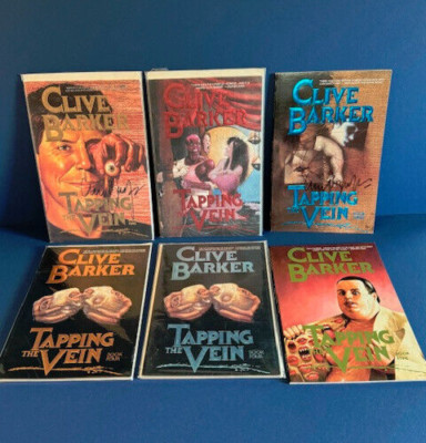 Clive Barker: Tapping the Vein 1-5 with book 4 rare blue cover 1-4 signed ?