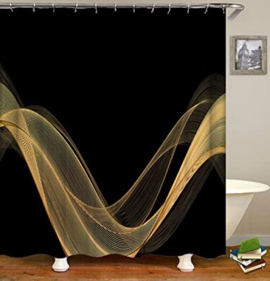 HUAZIYU Modern Creative Black and Gold Business Light Effect Line Background ...