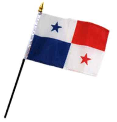 Wholesale Lot of 12 Panama 4''x6'' Desk Table Stick Flag