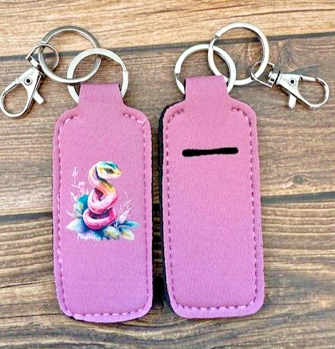 Holder Keychain Lilac Girly Snake Reptile Travel Party Favor