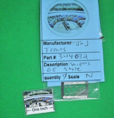 JnJ Trains N scale #032 Windshield Wipers - GE Style, 9 pcs. - Details Below