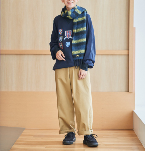 JW Anderson Uniqlo Men Sweatshirt Sweat Long Sleeve Shirt Navy S M L XL NWT