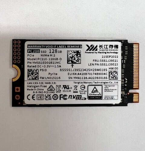 Yangtze 128GB SSD PC210 M.2 NVME PCIe PC210-128GB-D