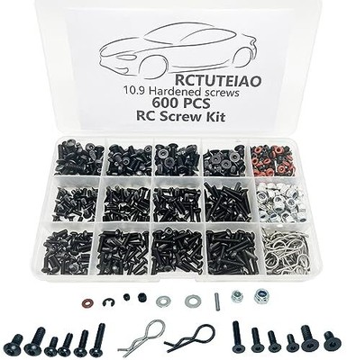 RC Screw Kit 600pcs Universal Screws Assortment Set Hardware Fasteners for Tr...