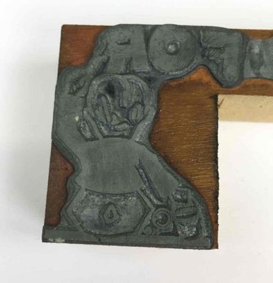 Vintage Wooden Letterpress Stamp Printers Block VOTE FOR Sign with CHILD