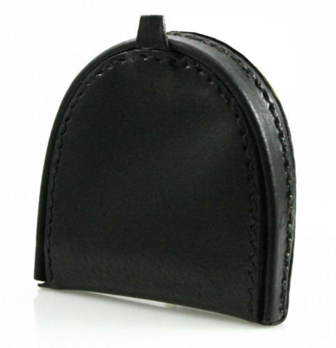 New Leather Coin Change Purse Black Mens Horseshoe Front Pocket Holder Wallet *#