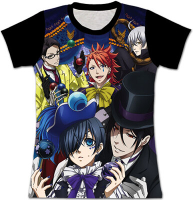 * Легальная * Оригинальная футболка Black Butler Ciel Sebastian Joker Group для юниоров #90168