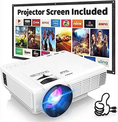DR.Q HI-04 7000 Lumen Beamer | Full HD 1080P 100 Zoll-Leinwand Heimkino | Weiß