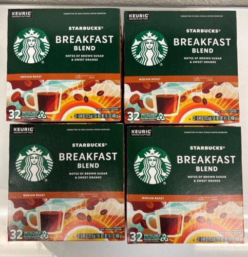 Starbucks Breakfast Blend Medium Roast K-Cup Coffee Pods 128 K-Cups Pods 4/23+