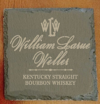 Kentucky Bourbon Trail Stone Slate Coasters Makers Pappy Elmer Eagle Rare Weller