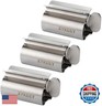 Toothpaste Tube Squeezer - Set of 3 Toothpaste Squeezer Rollers, Metal Toothpaste Tube Wringer Seat Holder Stand XYKEEY (Sliver)