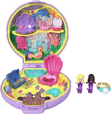 Polly Pocket Keepsake Collection Mermaid Dreams Collectible Compact Under-The-S
