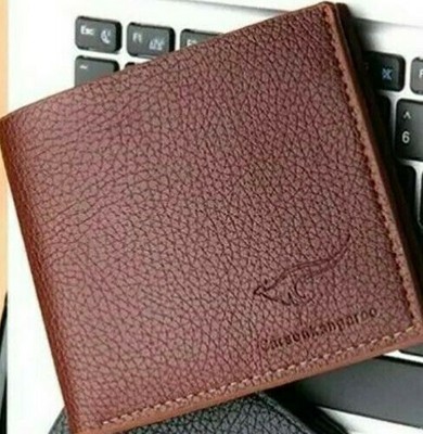 Men's Black/Brown Carson kangaroo Wallets For Men's and women's 