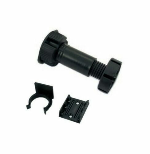 4 x Kitchen Cabinet Black Adjustable Plinth Feet Legs 100mm - 120mm + 2 Clips