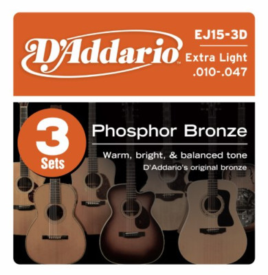 D'Addario EJ153D Envir.3D Ph/Br Xlt/Pack Of 3