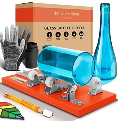 Home Pro Shop Premium Glass Bottle Cutter Kit - DIY Glass Cutter for Bottles
