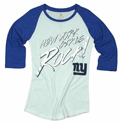 Рубашка реглан с рукавами 3/4 NFL Juniors New York Giants, белый/синий