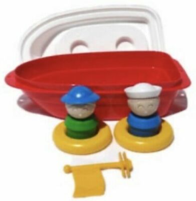 NEW TUPPERWARE Tuppercanoe tupper toy canoe Floats in tub FreeShip red white peo