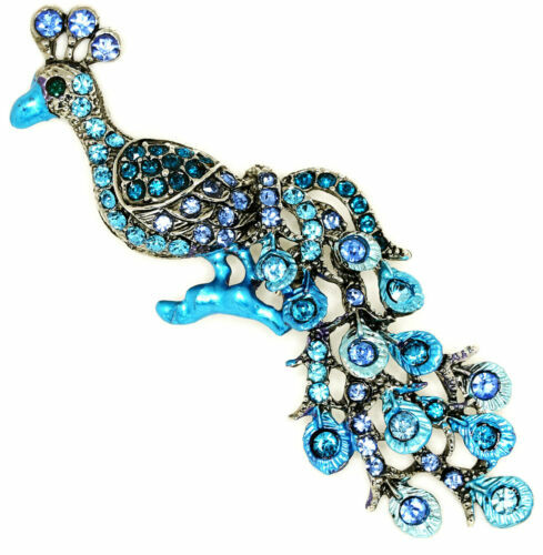 Spille di bigiotteria blu in strass