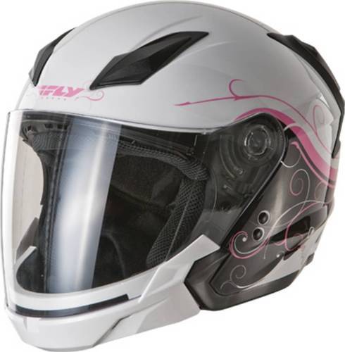Women's Graphic Bell Zipper Motorcycle Bike Helmet Pink Size