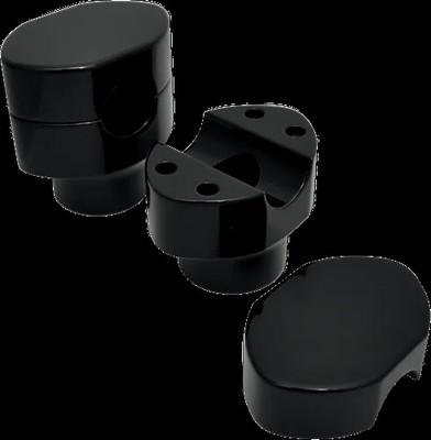 LA 1.5in Black Paughco Handlebar Riser Clamp Set Softail Springer 96-06