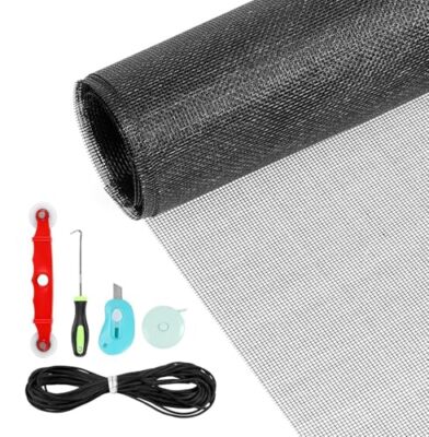 Window Screens Replacement Repair Kit, 48''x177'' Screen Door Mesh Replacement Kit