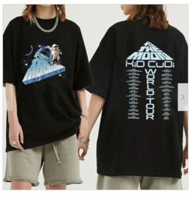 ミュージシャン KID CUDI TO THE MOON TOUR T-Shirt Kid Cudi To The Moon World Tour 2022 Double Sides Shirt | eBay